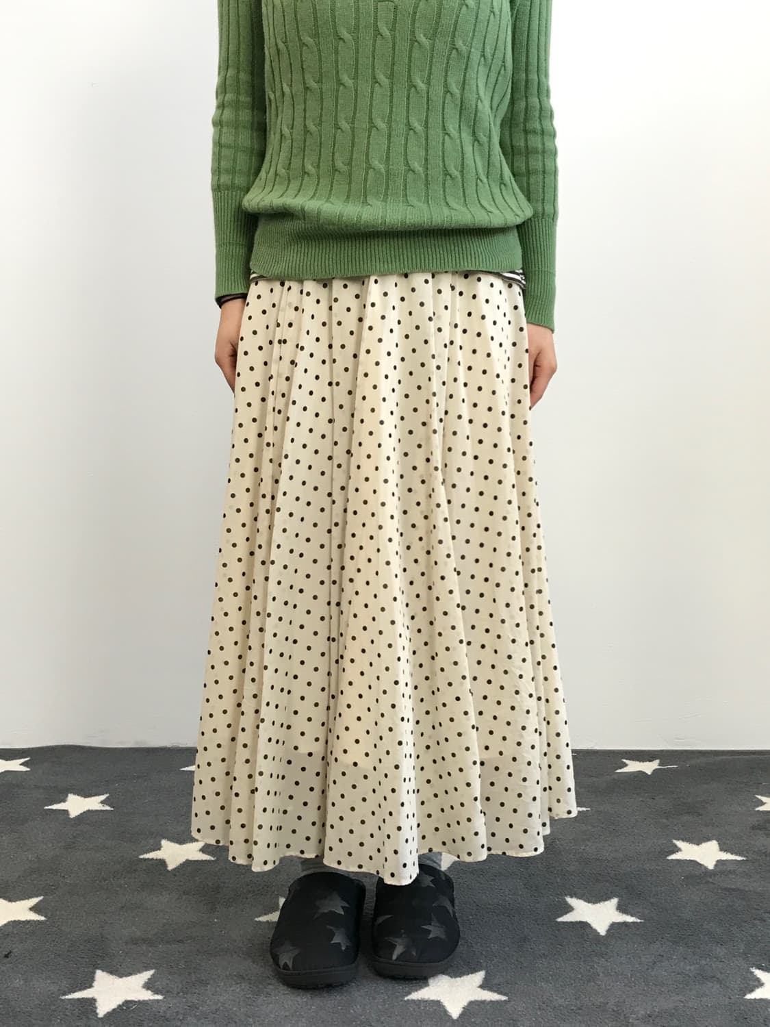'United Arrows' Polka Dot Flare Skirt 상품이미지1