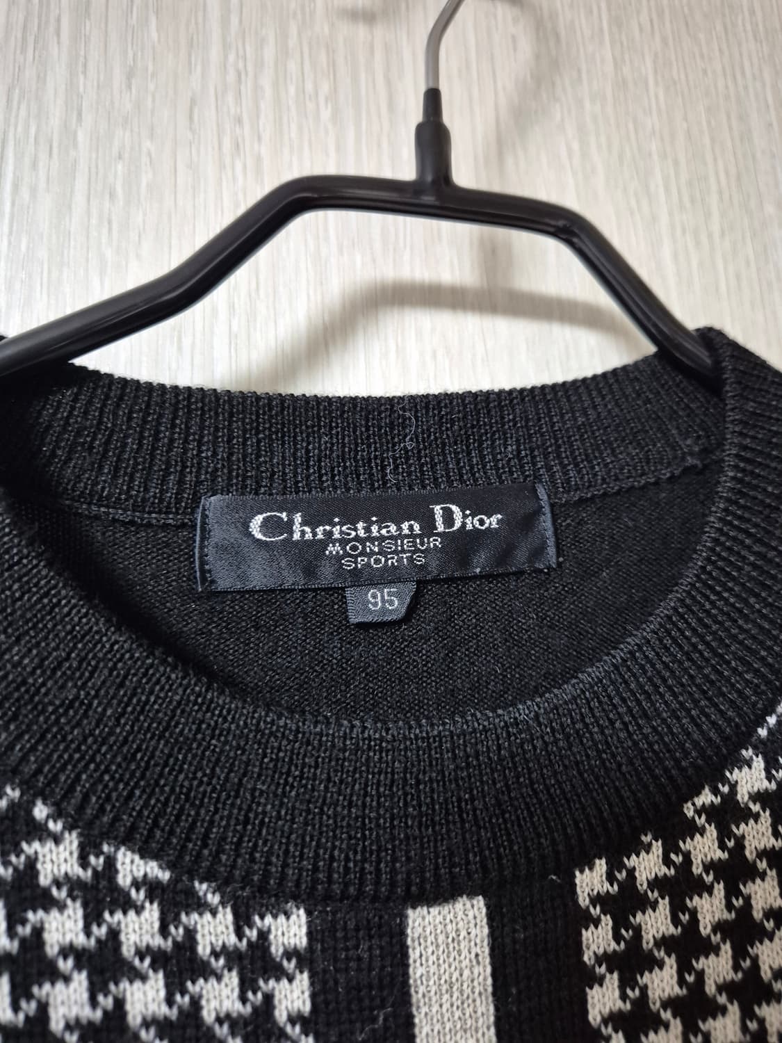 (정품) 크리스찬 디올 90's 멀티 패턴 블랙 니트 95 스웨터 상품이미지4