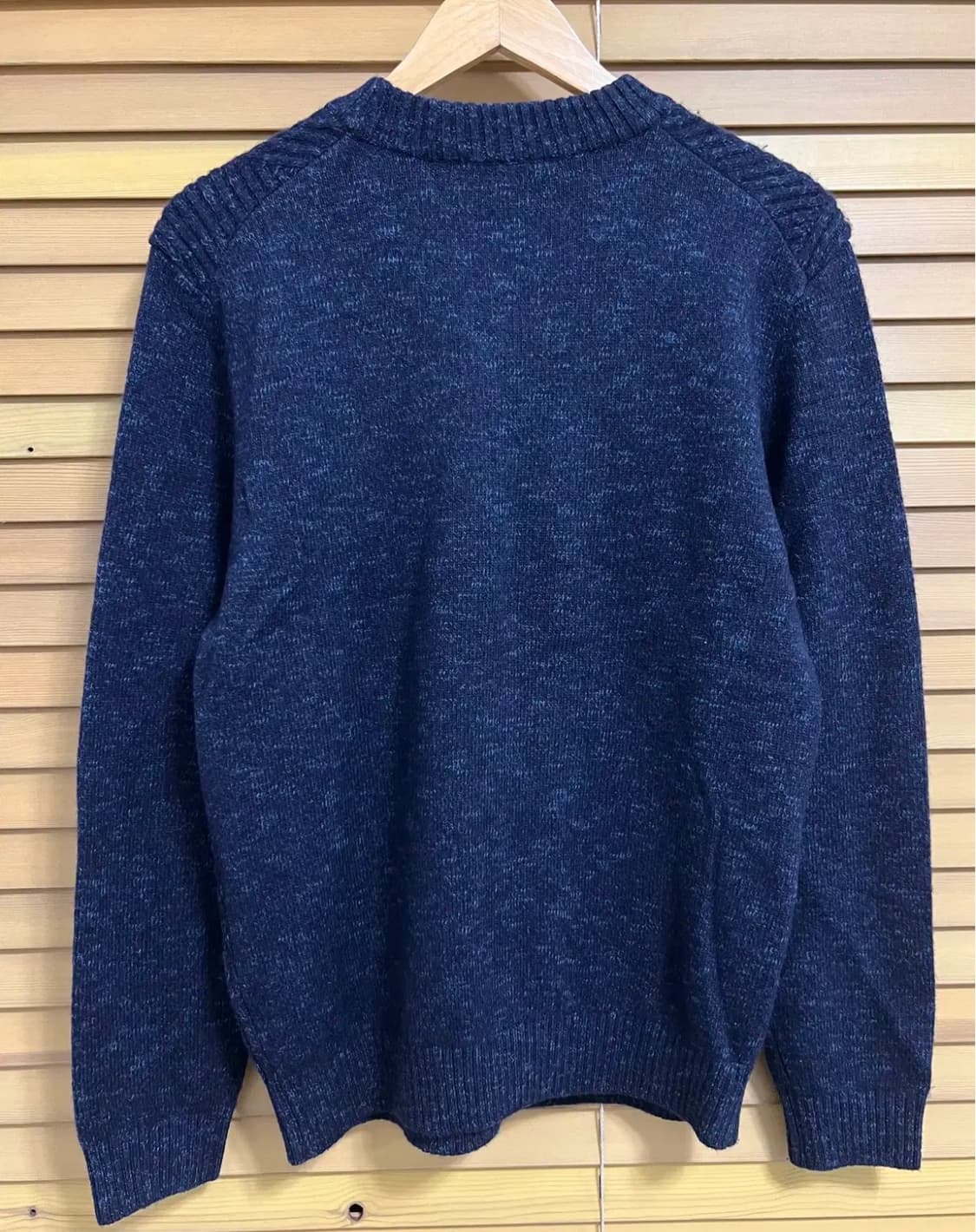 브렌우드 남성 네이비 라운드울코튼니트 상품이미지3