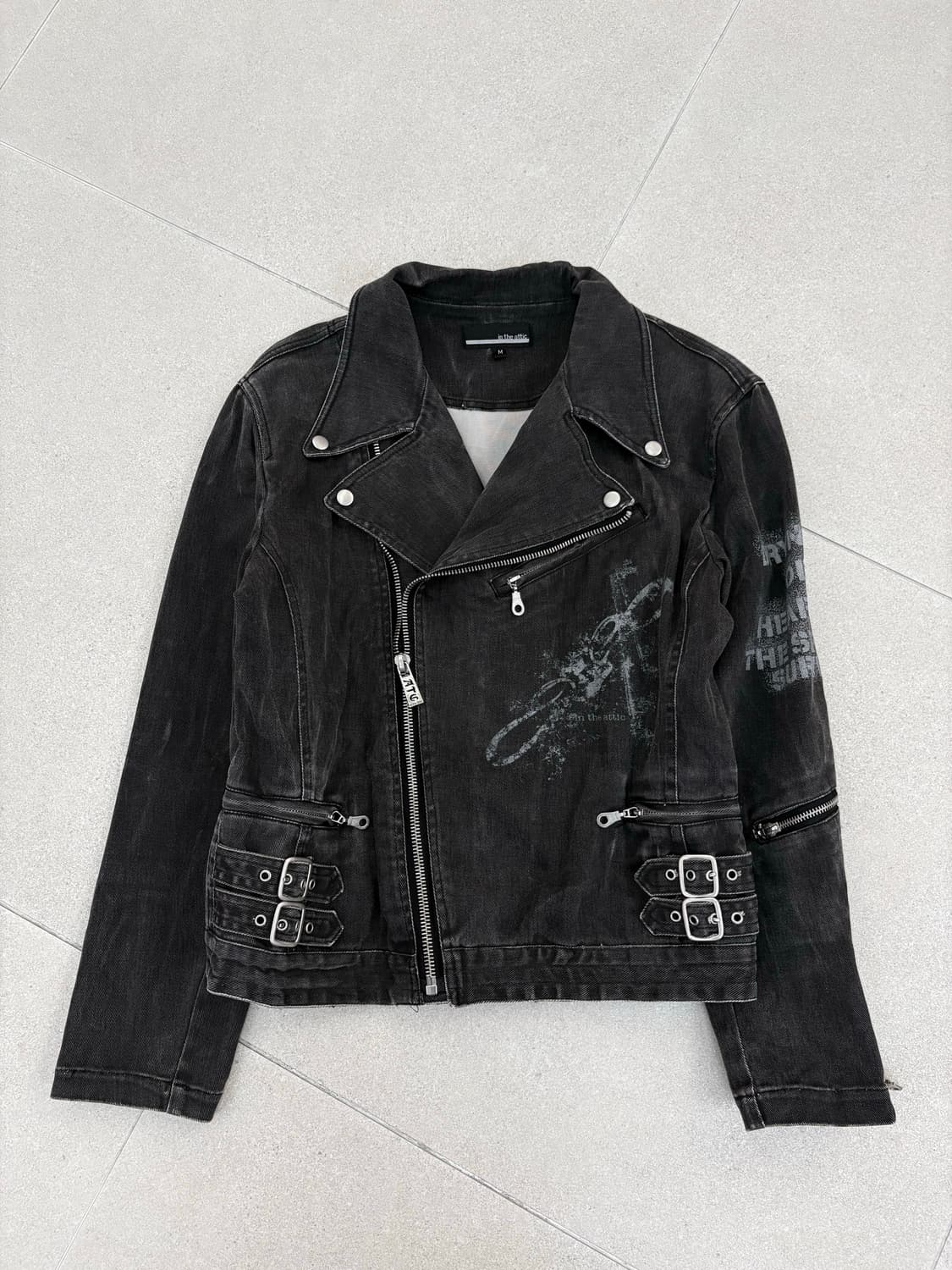 in the attic 데님 라이더 자켓 상품이미지2