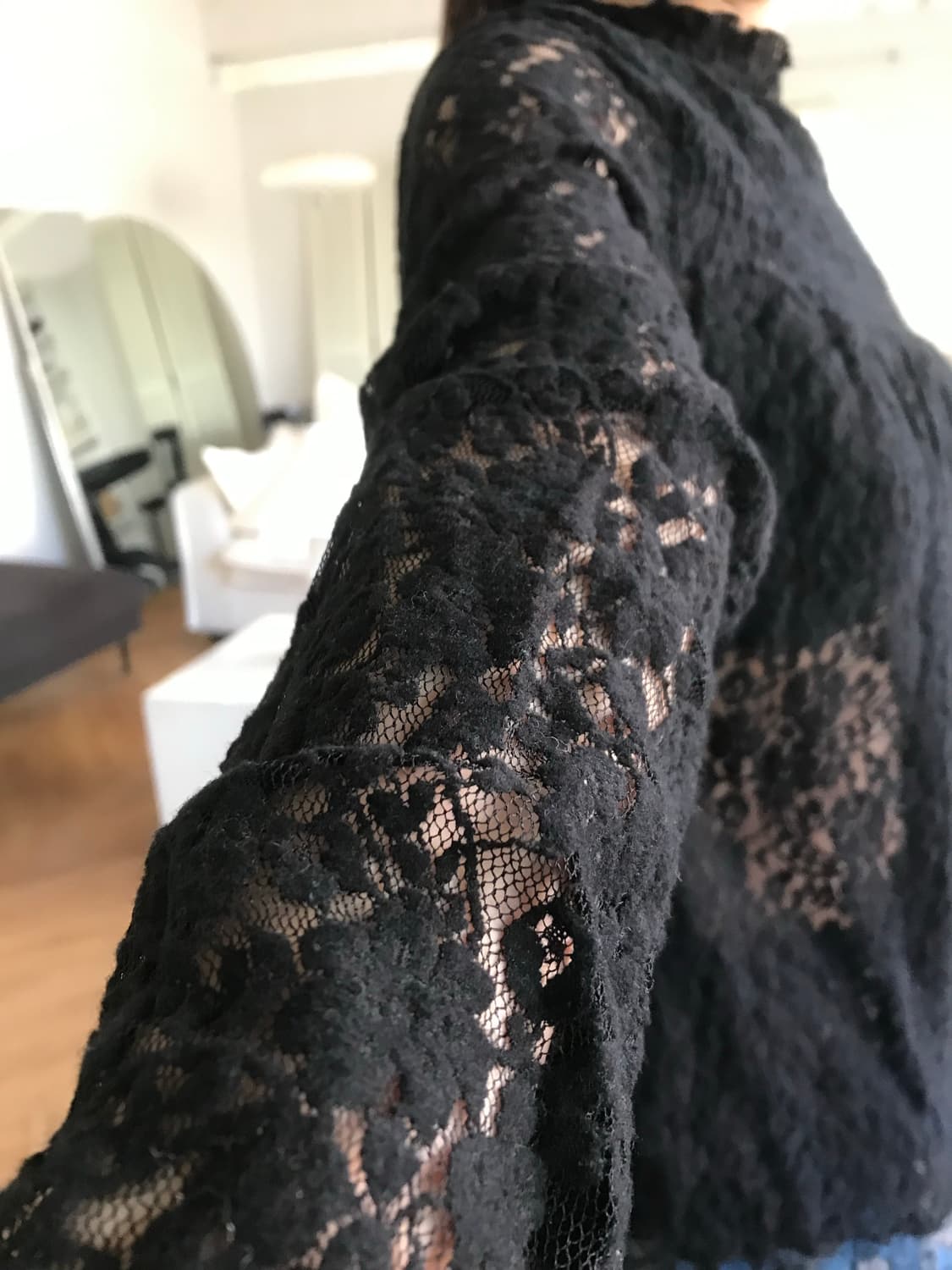 vintage black lace top 상품이미지8