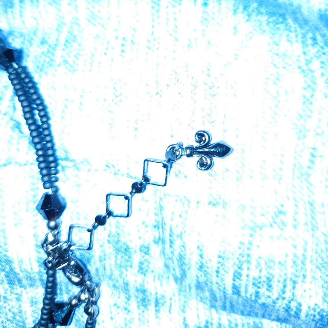 빈티지 목걸이 오리엔탈 히피 펑크 페어리 블루 상품이미지4