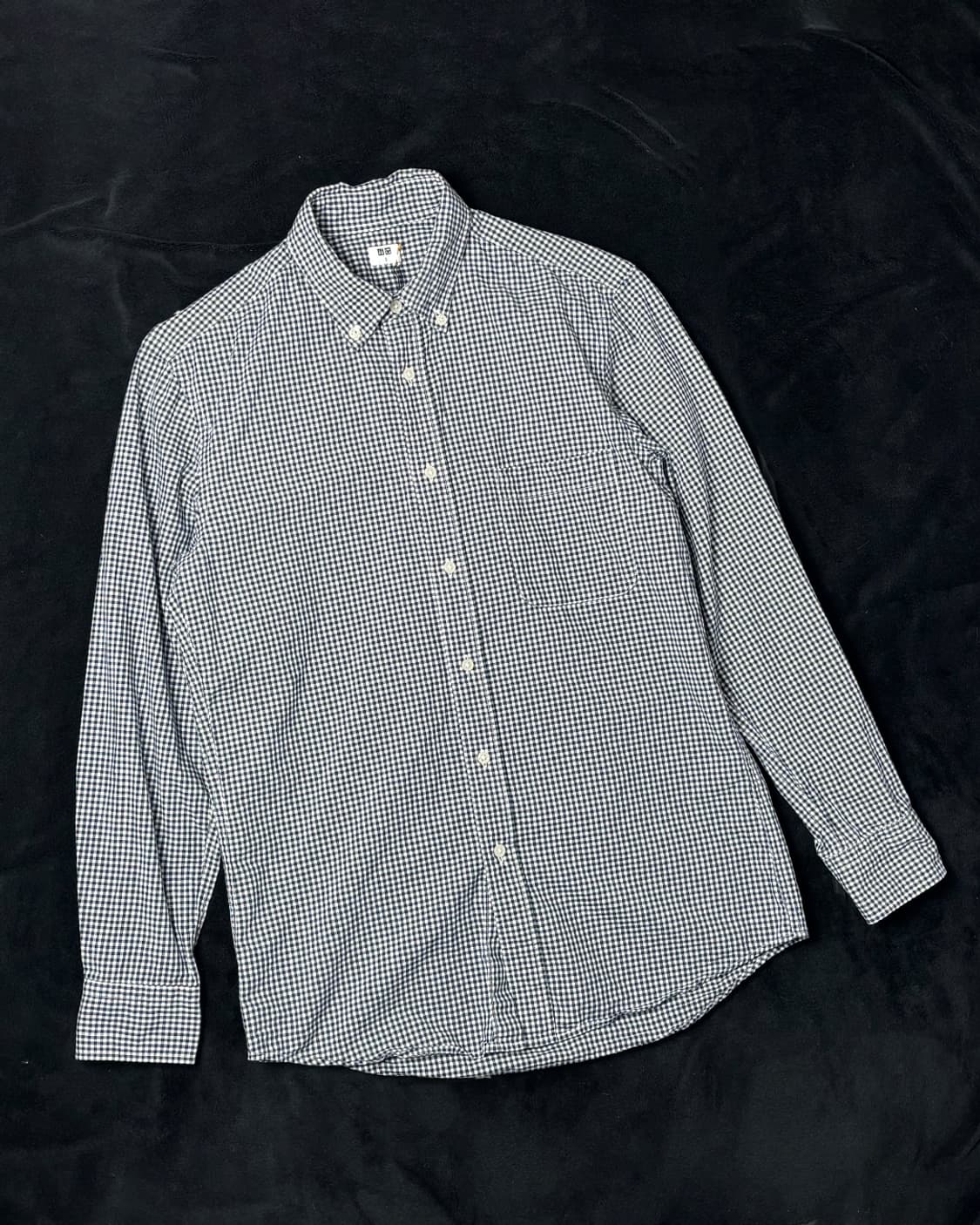 일본빈티지 유니클로 잔체크 셔츠 상품이미지1