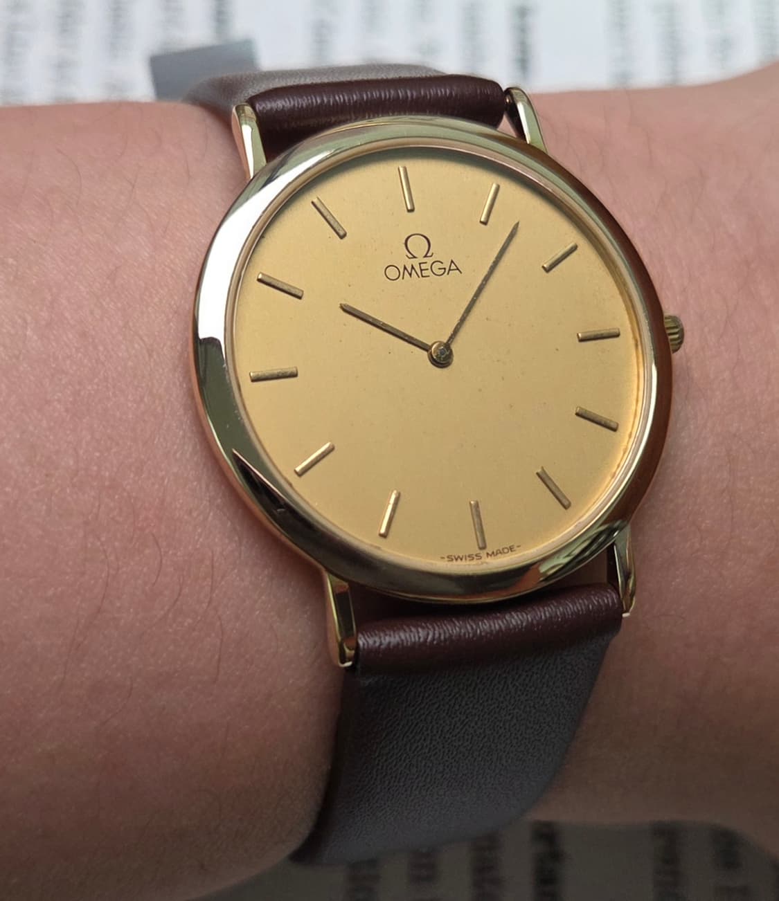 빈티지 오메가 드빌 오리지널 샴골판 논데이트 슬림쿼츠 (일자형 러그 ve 상품이미지10