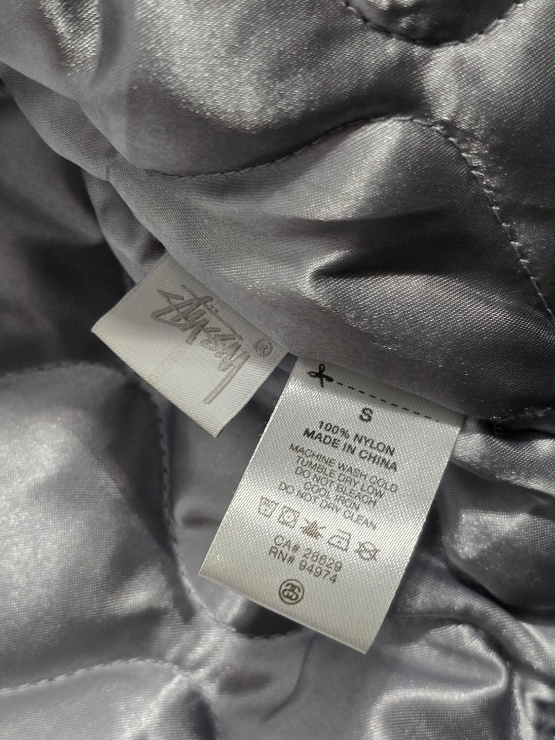 스투시 Stussy 왁스드 봄버 항공자켓 블랙 상품이미지5