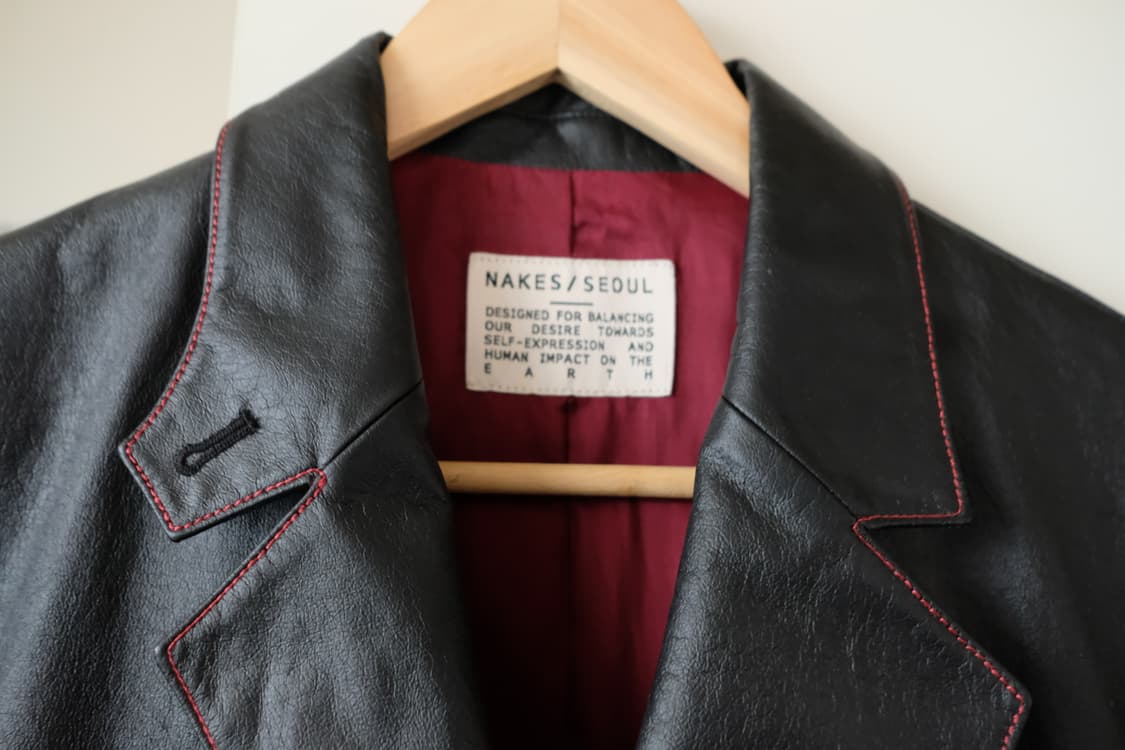 네이크스 서울 비건 레더 오버사이즈 자켓 s 상품이미지2