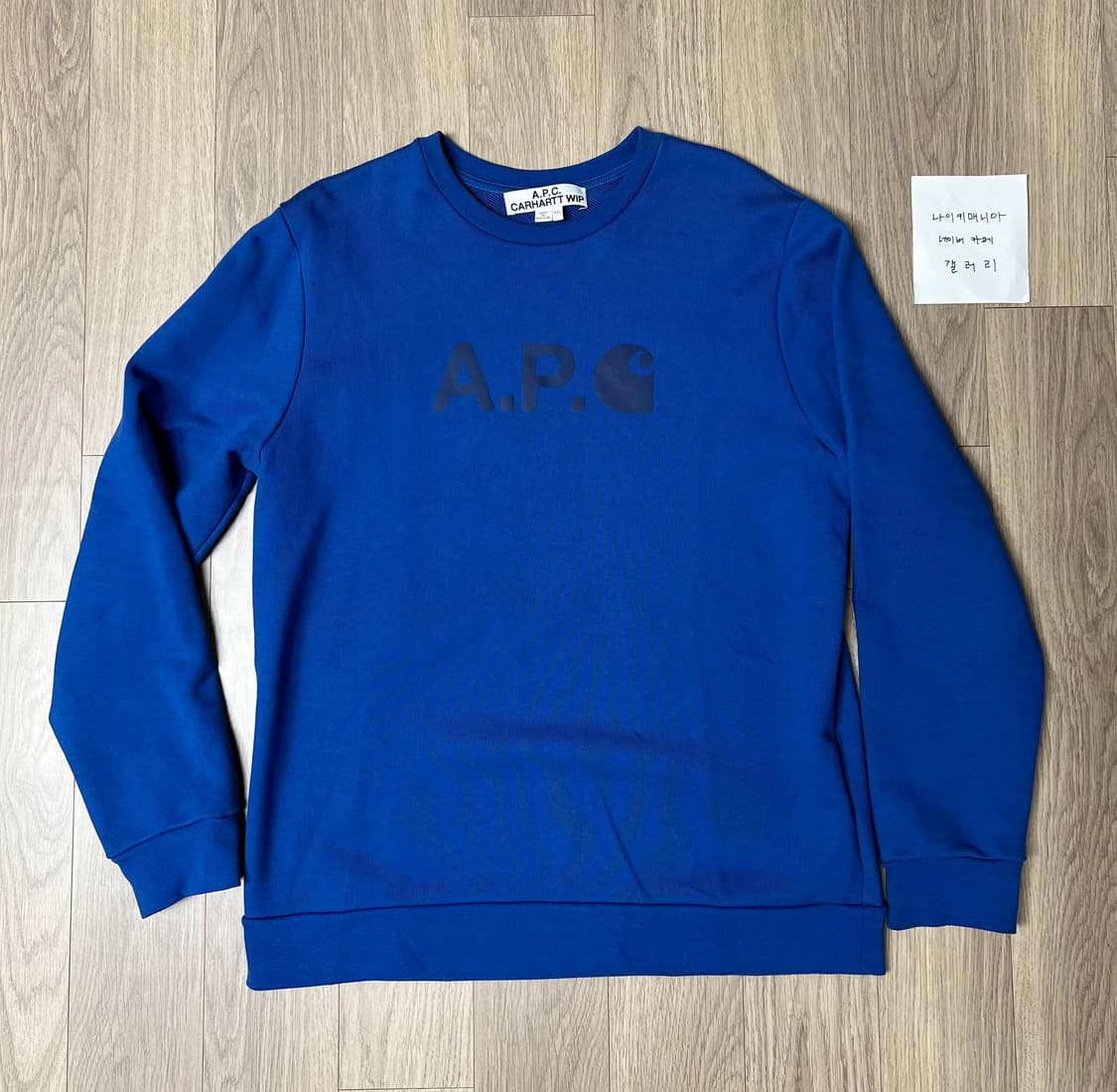 [XXL] A.P.C 아페쎄 × 칼하트 WIP 아이스 로고 맨투맨 로얄블 상품이미지4