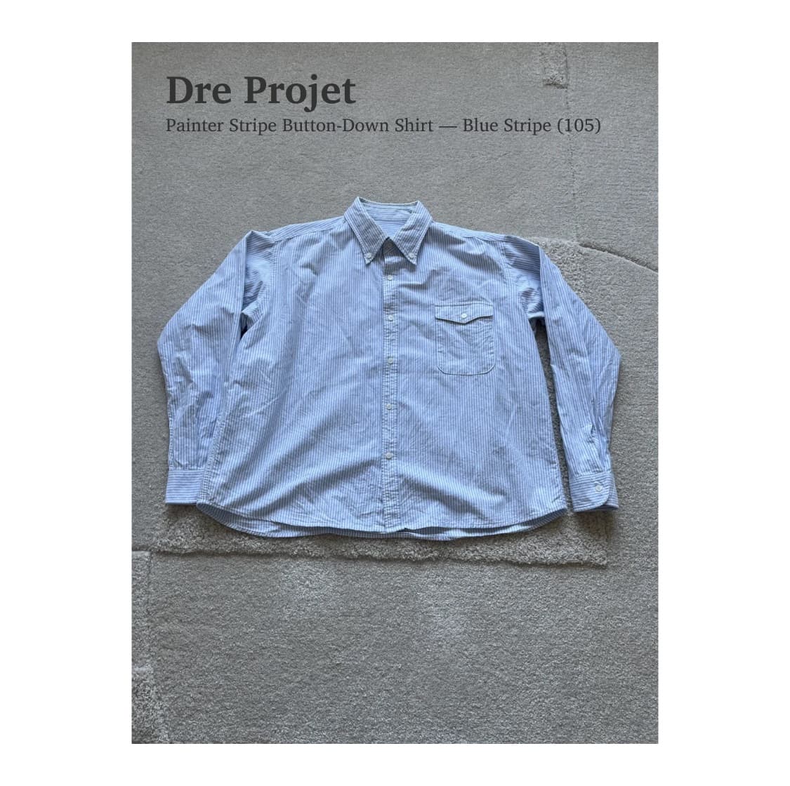 드레 프로젝트 페인터 스트라이프 버튼다운 셔츠 (105) 상품이미지1