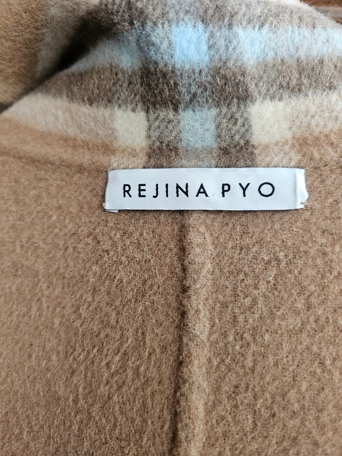 정품) 레지나표 울 코트 체크 리버서블 상품이미지5