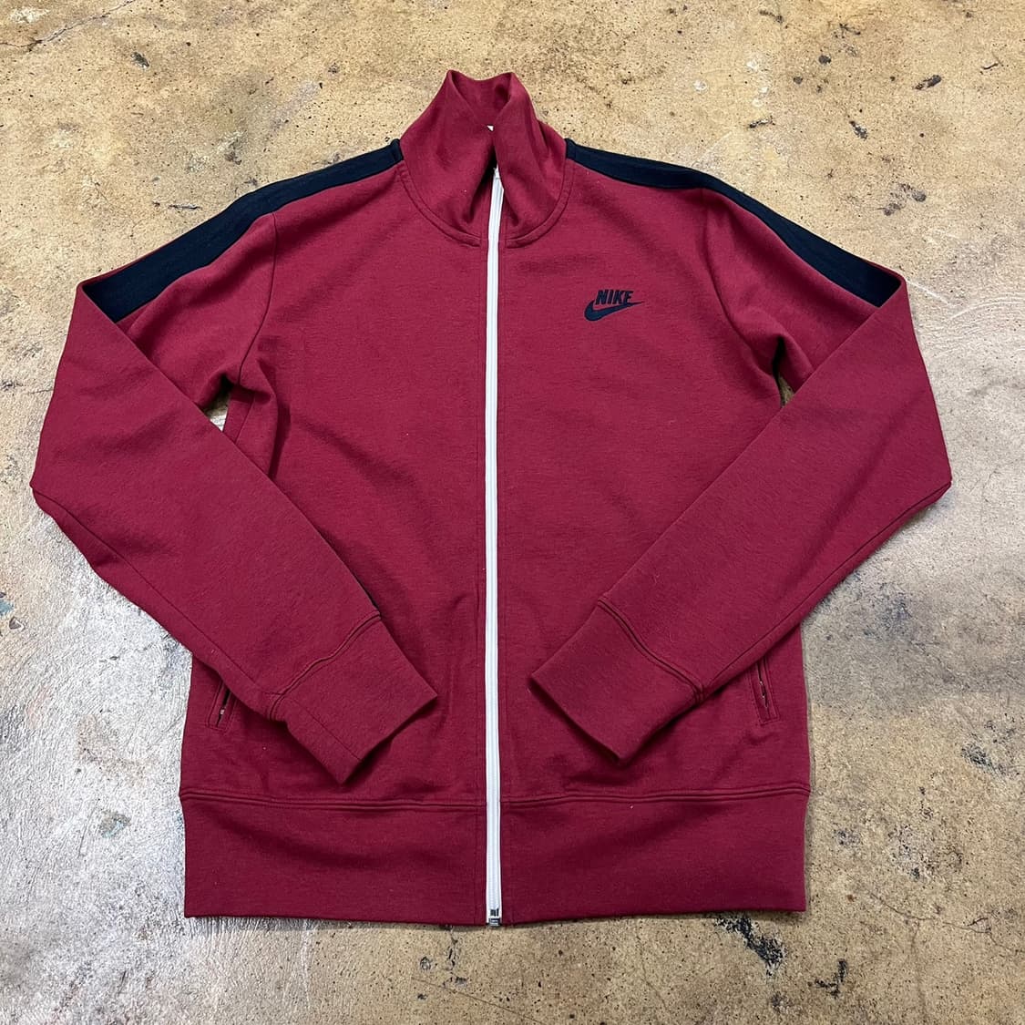 [정품/90,S] 나이키 스우시 로고 트랙탑 레드블랙 b16 상품이미지2