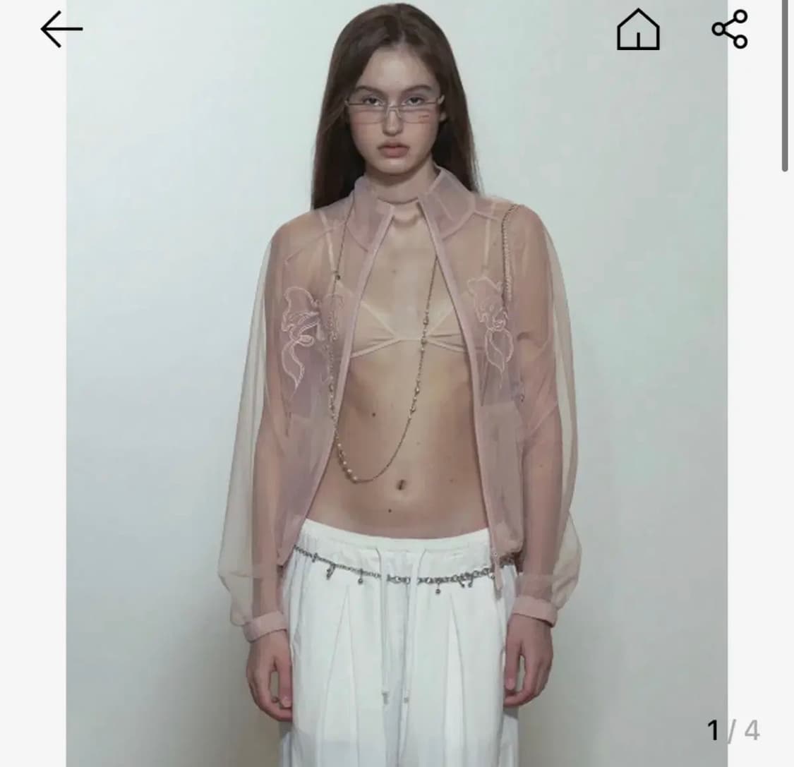 스컬프터 메쉬 시어 집업저켓 핑크 상품이미지1