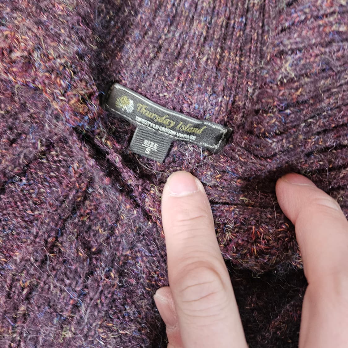 써스데이아일랜드 알파카 플라워 자수 스웨터 니트 S size 상품이미지5