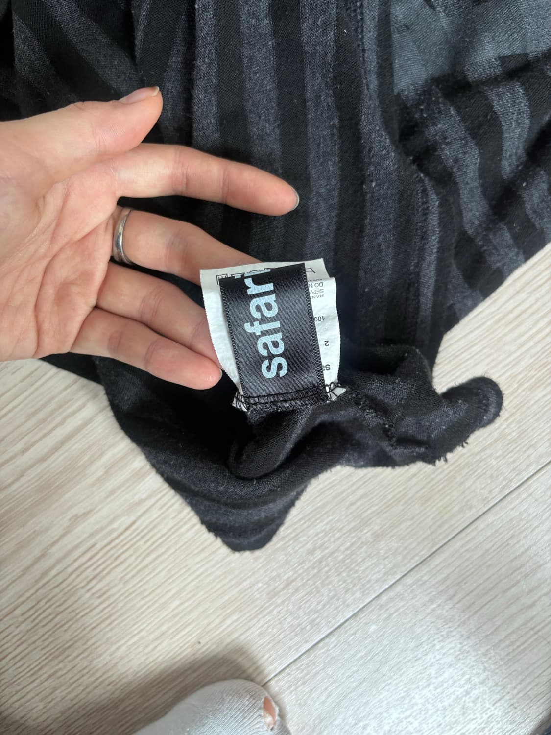 Ticketing Stripe Border Hoodie (Black  상품이미지4
