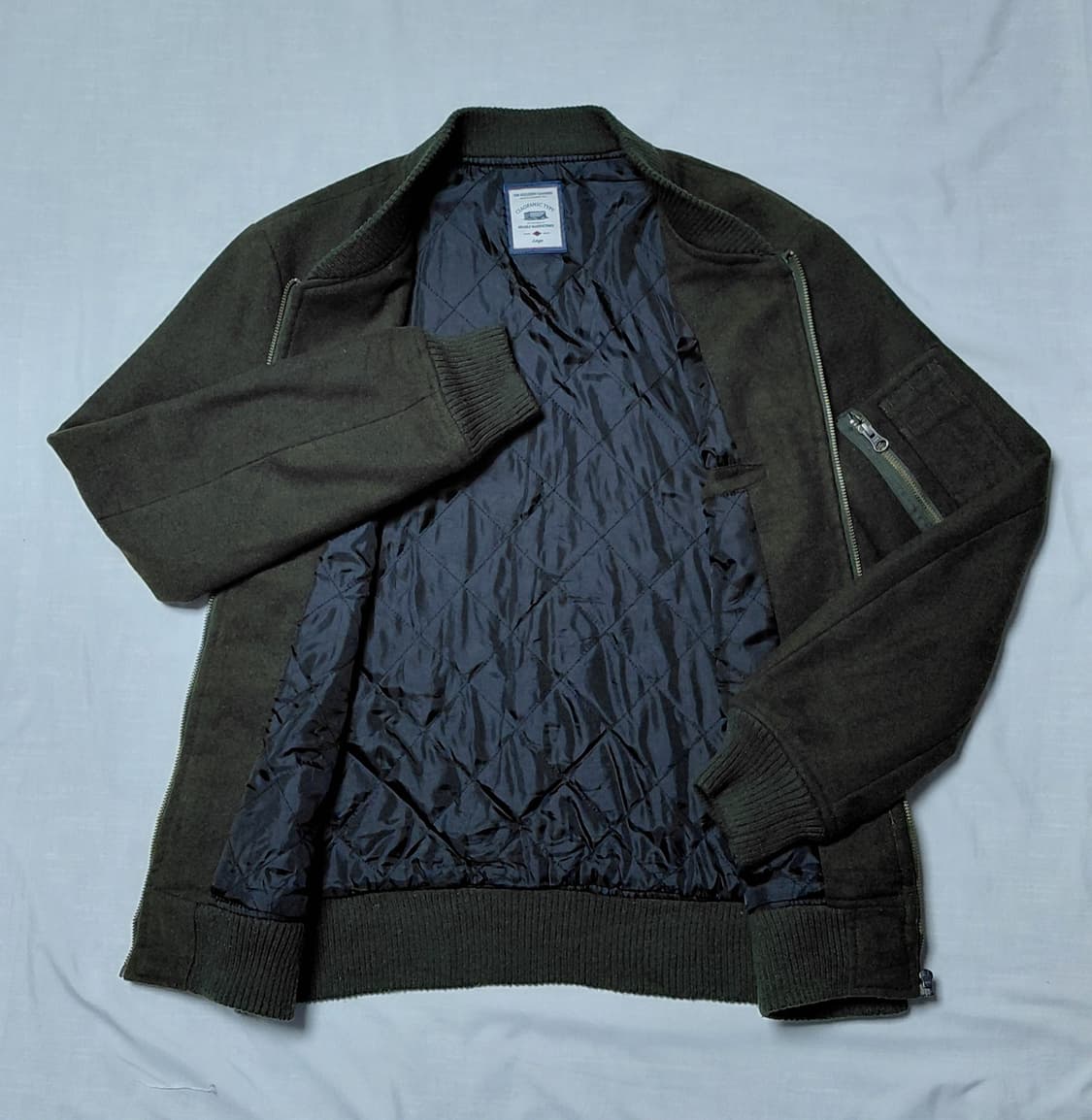 CIAOPANIC  TYPY 퀼팅 안감 MA-1 자켓 (다크 카키, L) 상품이미지5