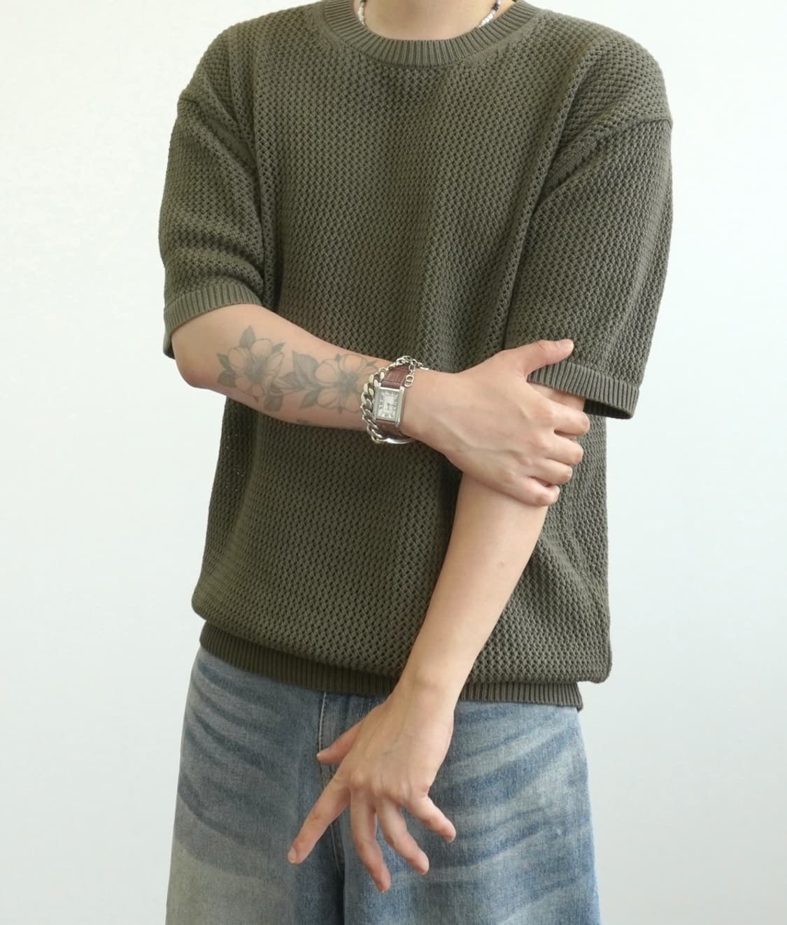 디서먼트 라운드 썸머 니트 상품이미지2