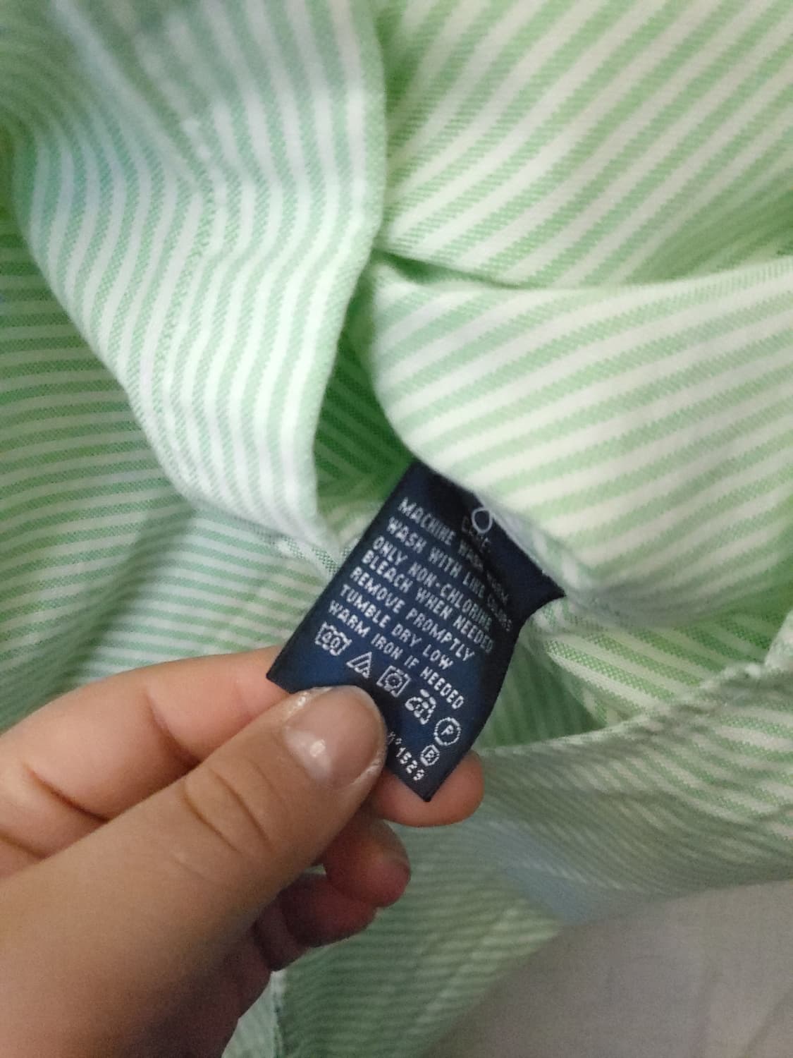 폴로 랄프로렌 스트라이프 셔츠 그린 s 상품이미지8