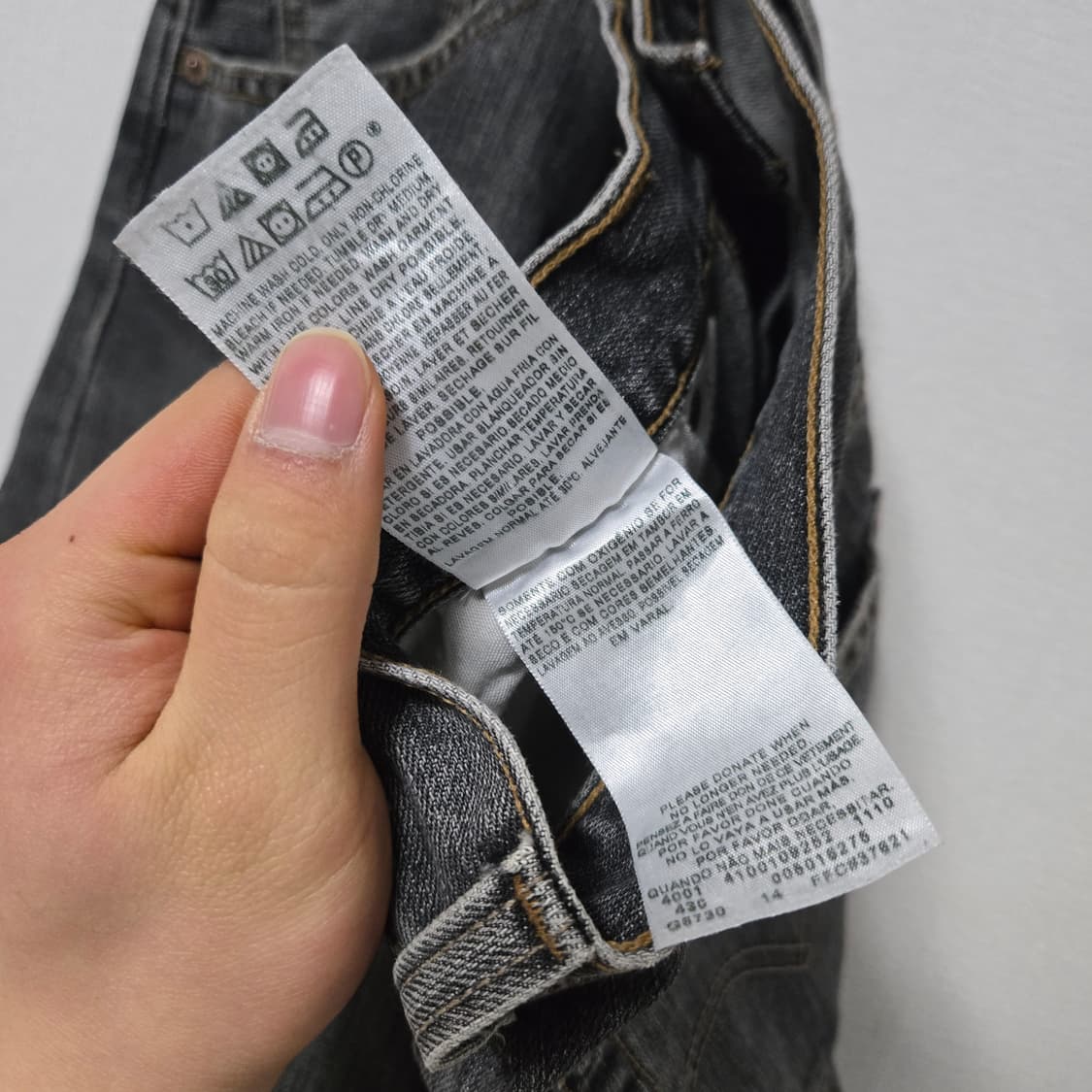 리바이스 501 블랭크탭 워싱 데님팬츠/ 남자 청바지 / 남성 청바지 상품이미지4