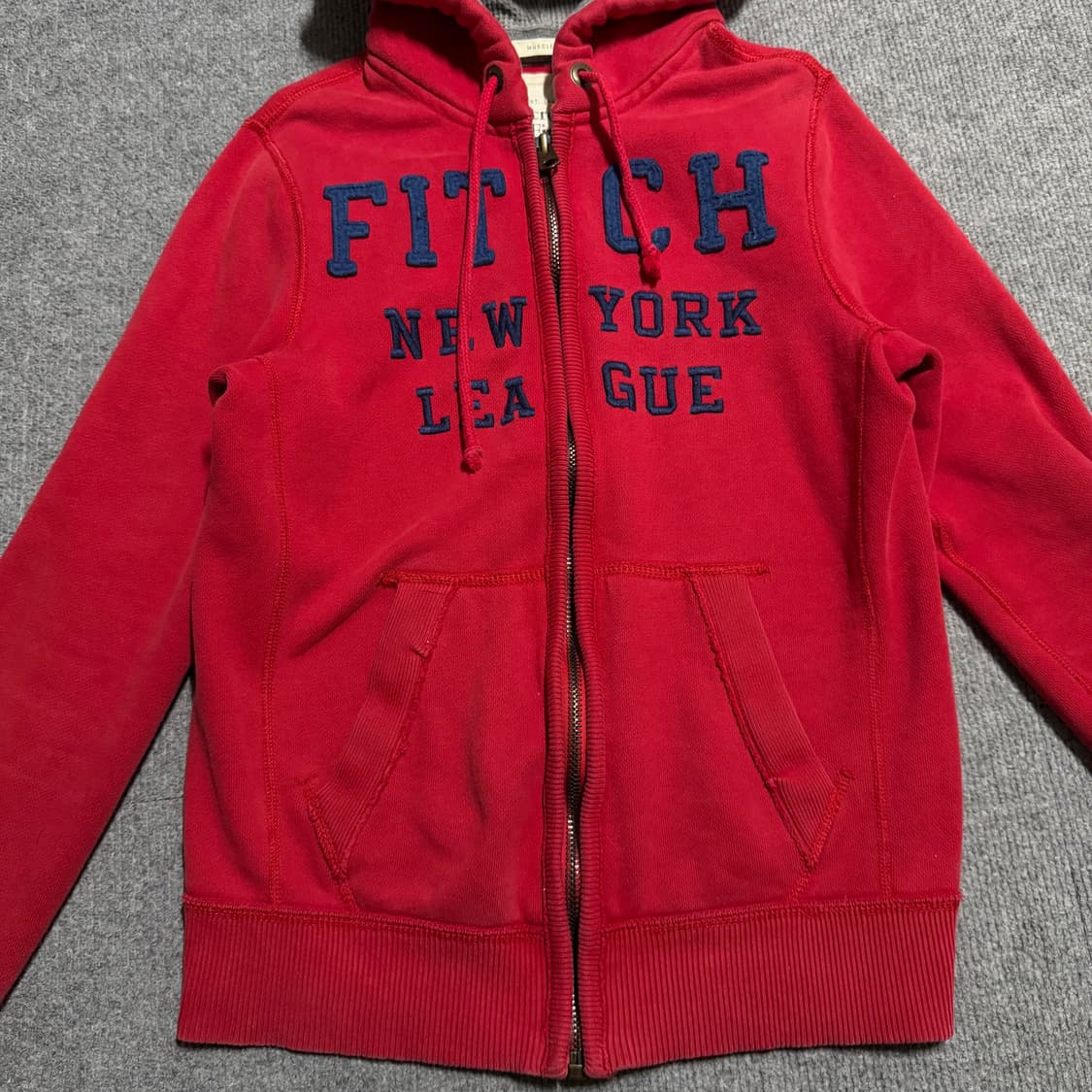 아베크롬비 레드 후드집업 S 상품이미지2