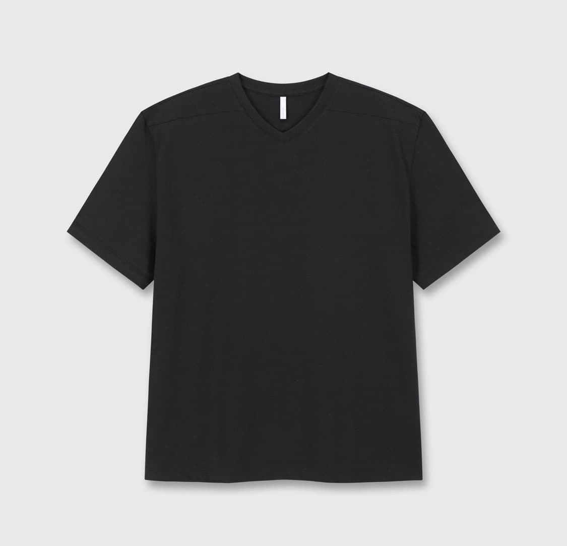 Mono v neck t-shirts(Black) 상품이미지1