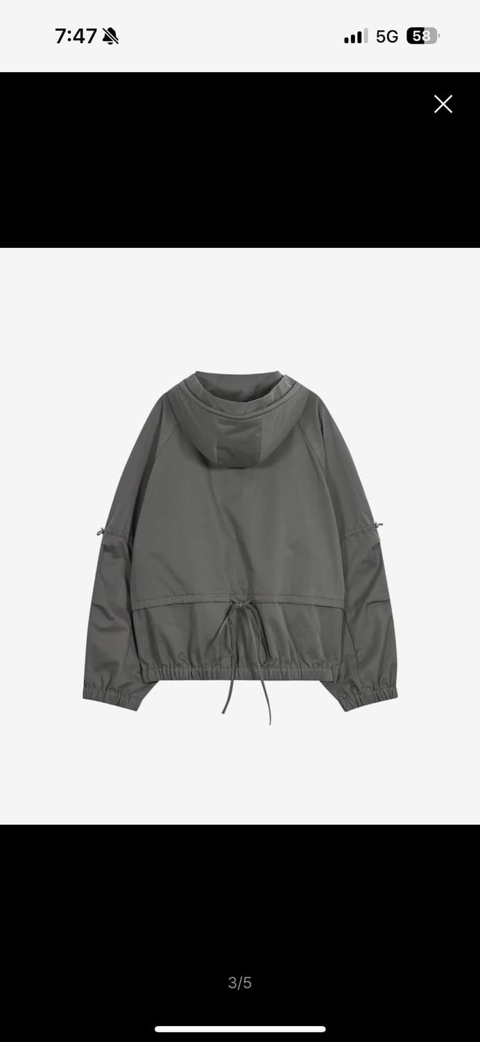 타입서비스 러플 후드 점퍼 리본 여성 자켓 챠콜 판매 합니다  상품이미지3