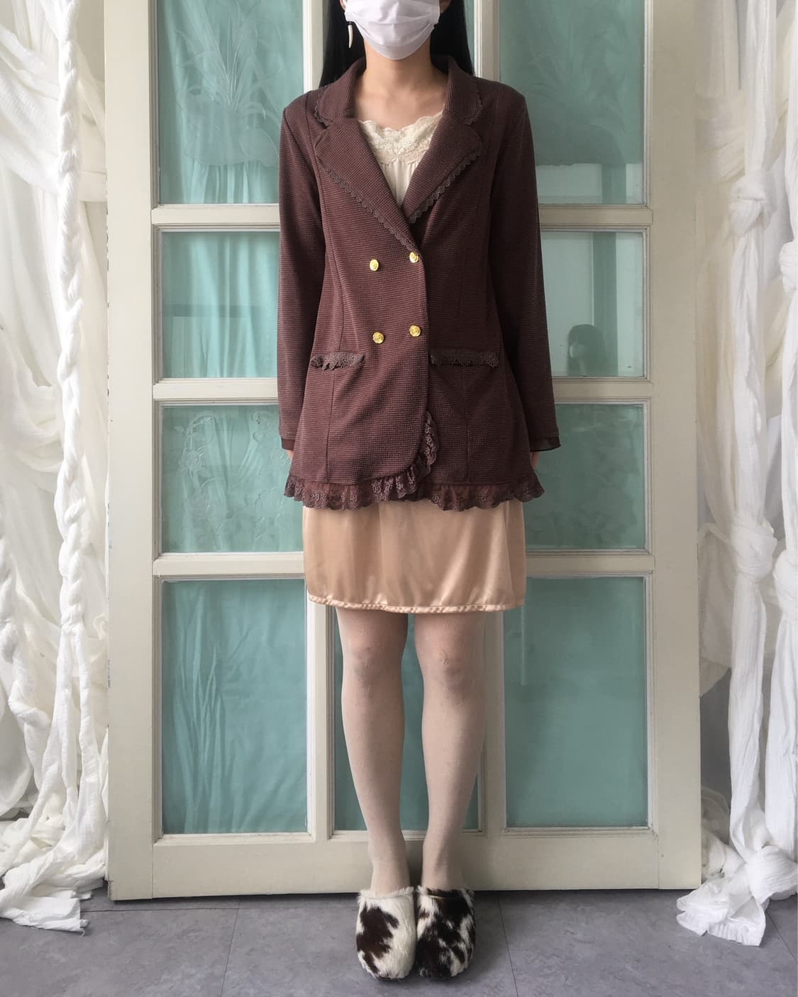 Axes femme back lace up dot pattern jack 상품이미지9