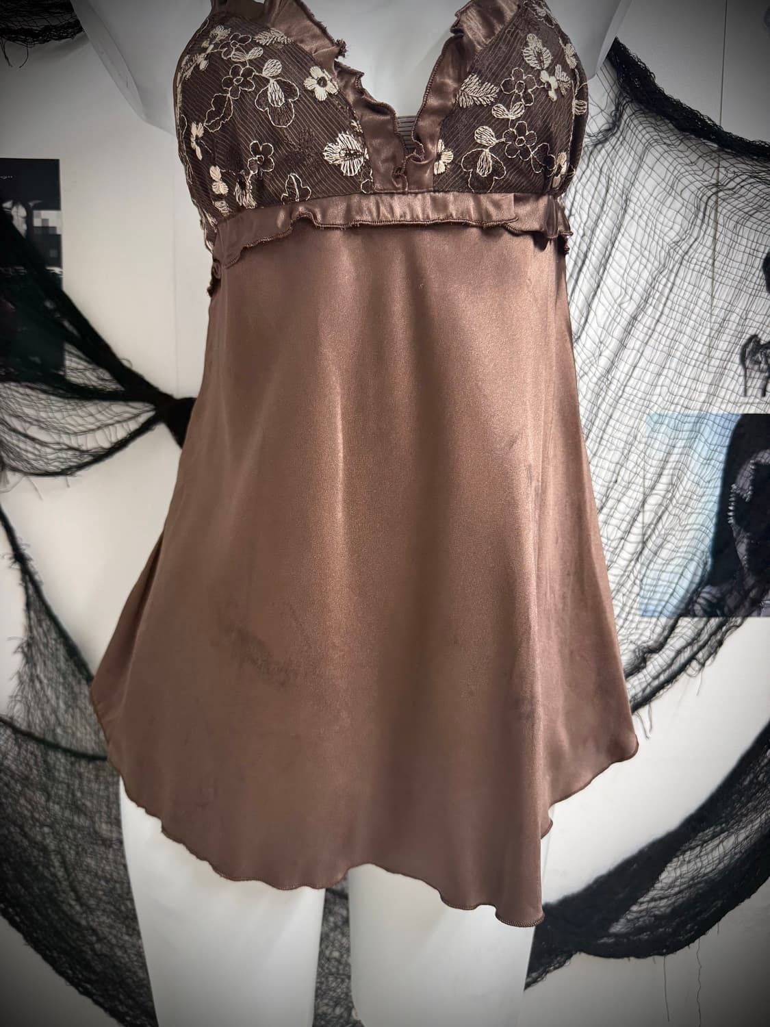 Flower detailed lace camisole 상품이미지3