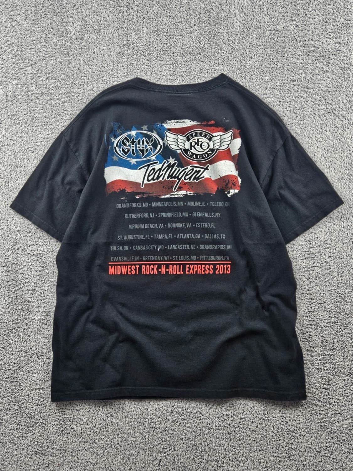 델타 미드웨스트 락앤롤 투어 반팔 티셔츠 ( XL ) / 11386 상품이미지3