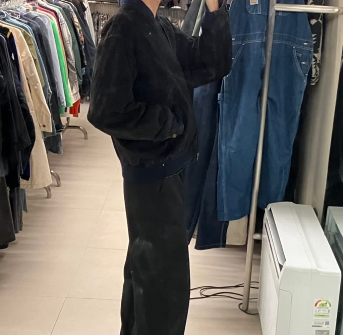 VTG 랄프에반스 블랙 스웨이드 봄버 자켓 L 상품이미지10