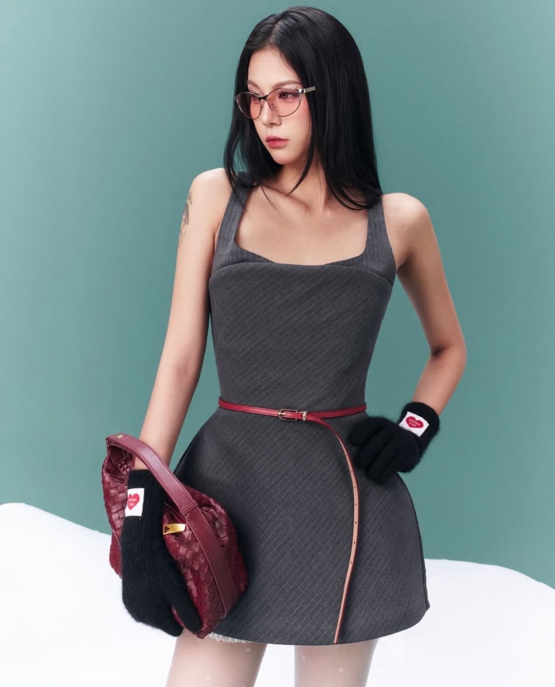 코르셋 원피스( 차콜 ) 상품이미지1