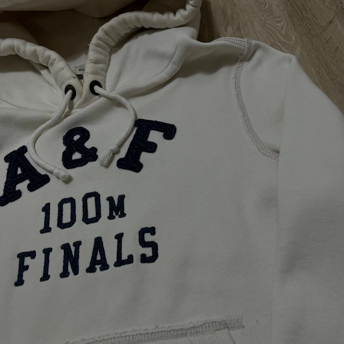 아베크롬비 100M Finals 로고 기모 후드티 S/90 상품이미지3