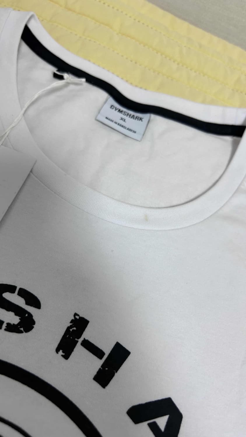 (초창기) 짐샤크 레거시 드랍 암 탱크탑 XL 화이트 상품이미지4