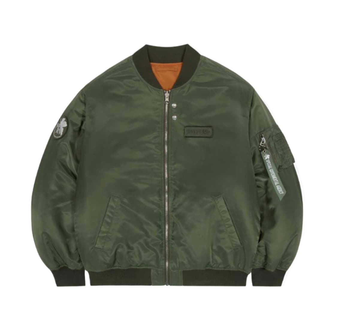 (새상품) 마하그리드 에반게리온 ma-1 봄버자켓 세이지 상품이미지1