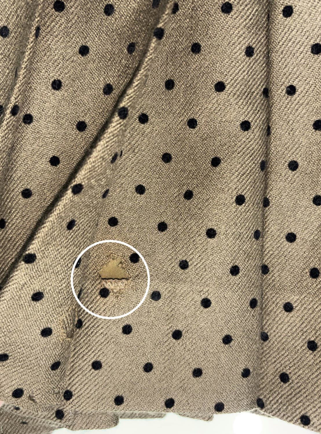 빈티지 도트 플리츠 울 스커트 상품이미지5