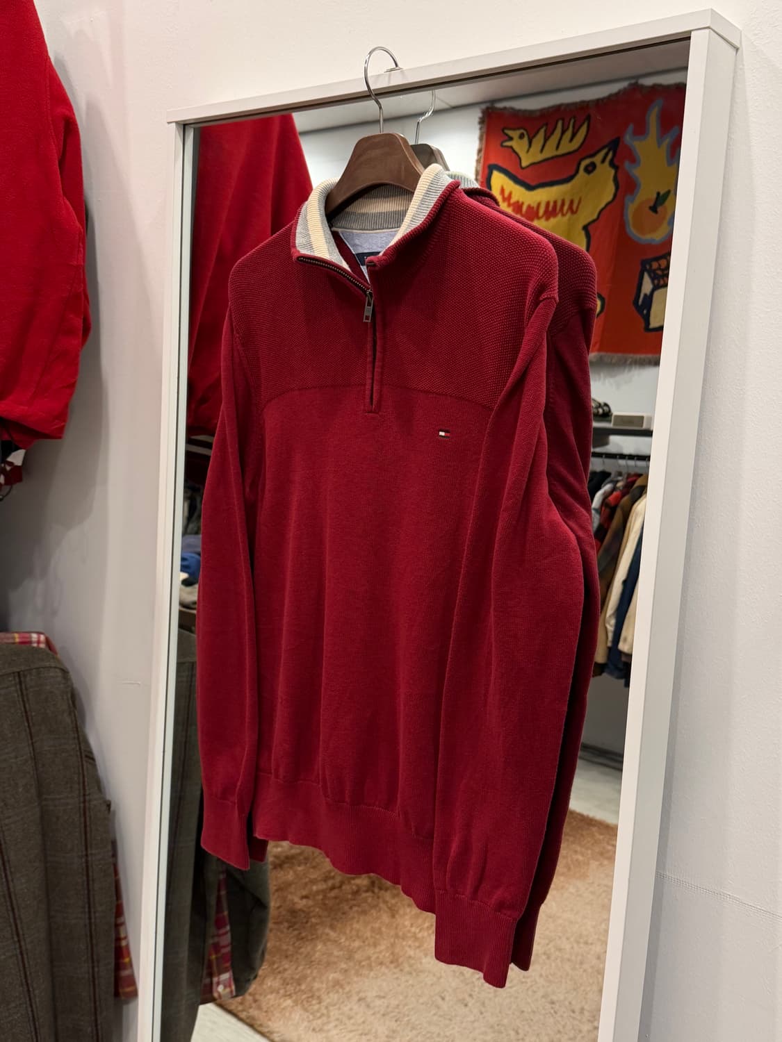 Tommy Hilfiger 타미힐피거 하프넥 쿼터 집업 니트 상품이미지1