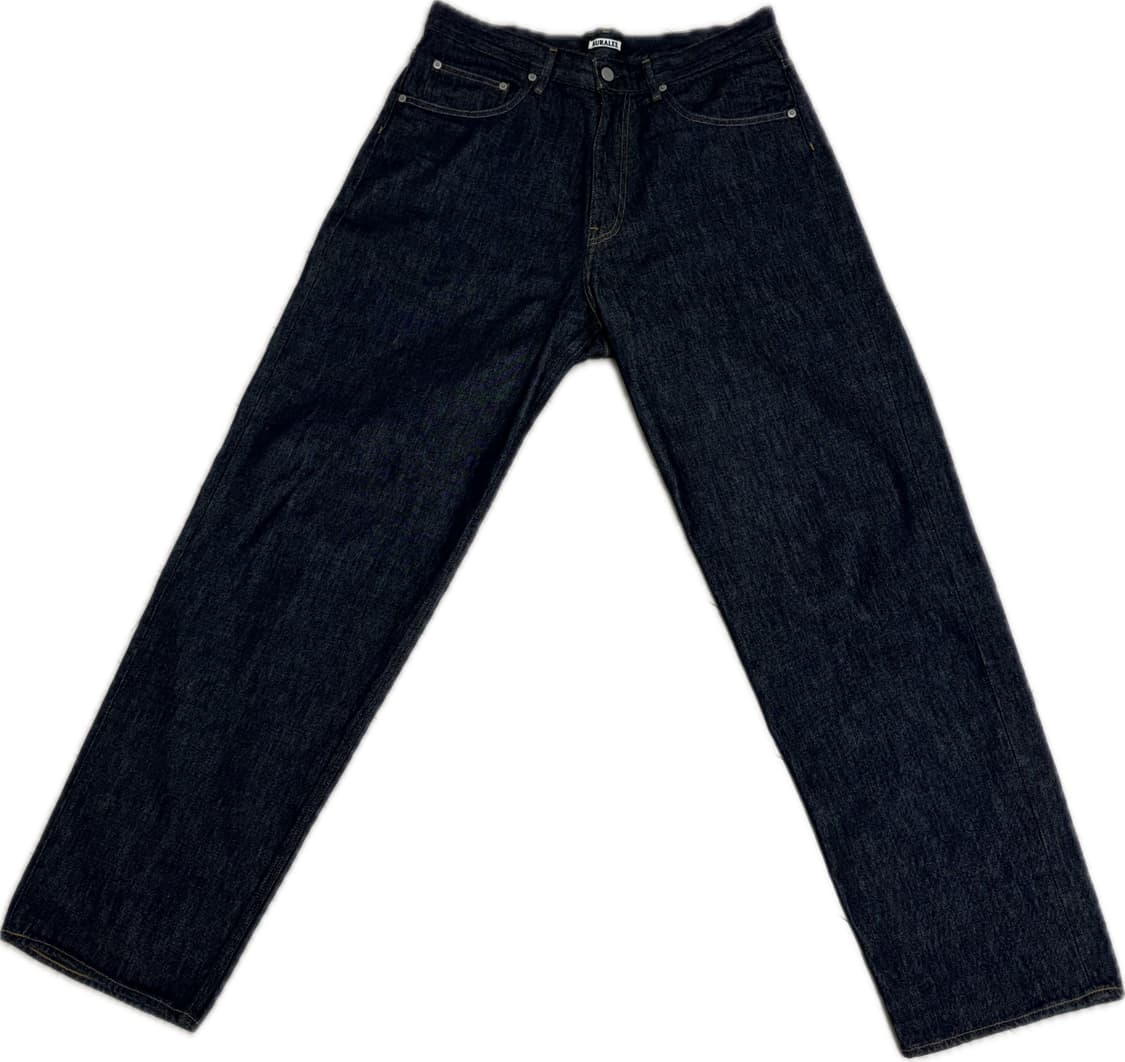 [34] 오라리 하드 트위스트 데님 와이드 팬츠 인디고 상품이미지2