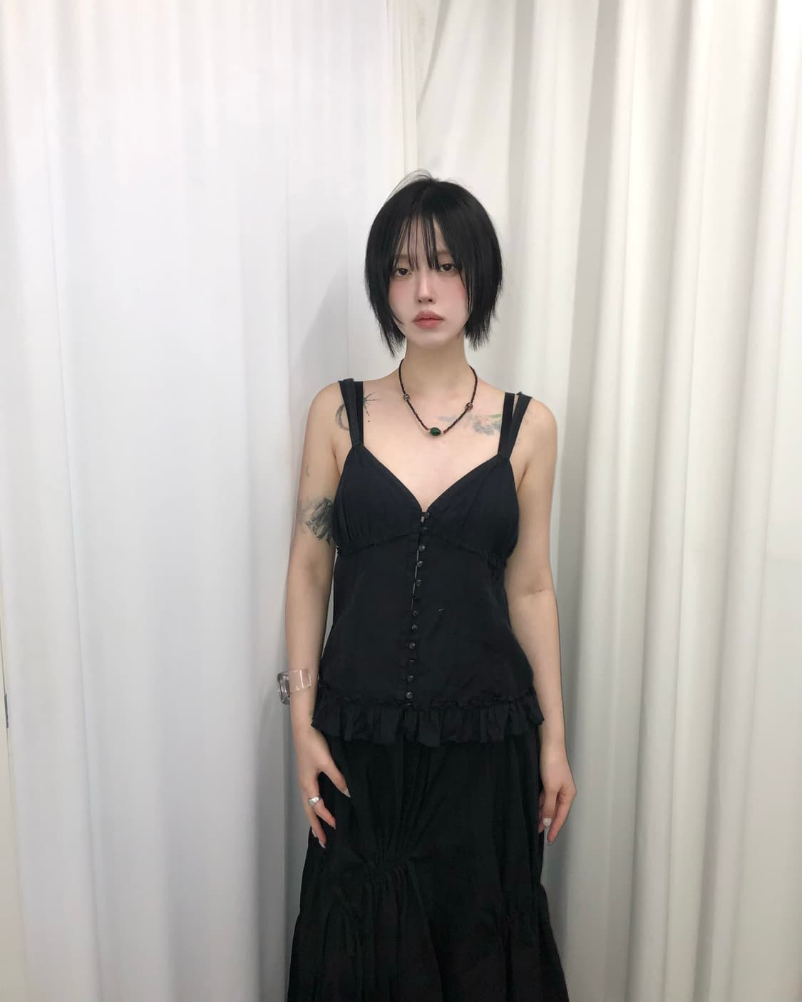 블랙 레이스 나시 상품이미지1