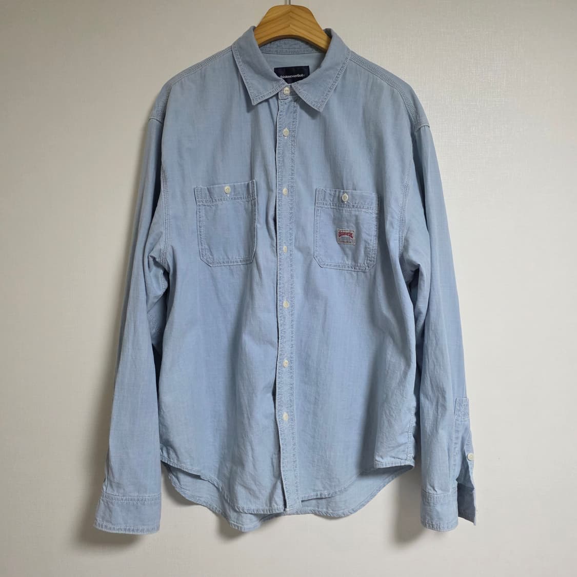 디스이즈네버댓 샴브레이 셔츠 L사이즈 상품이미지1