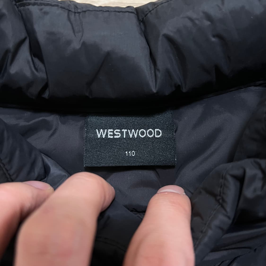 웨스트우드 덕다운 로고 경량패딩 점퍼 [블랙] 2XL/110 상품이미지5