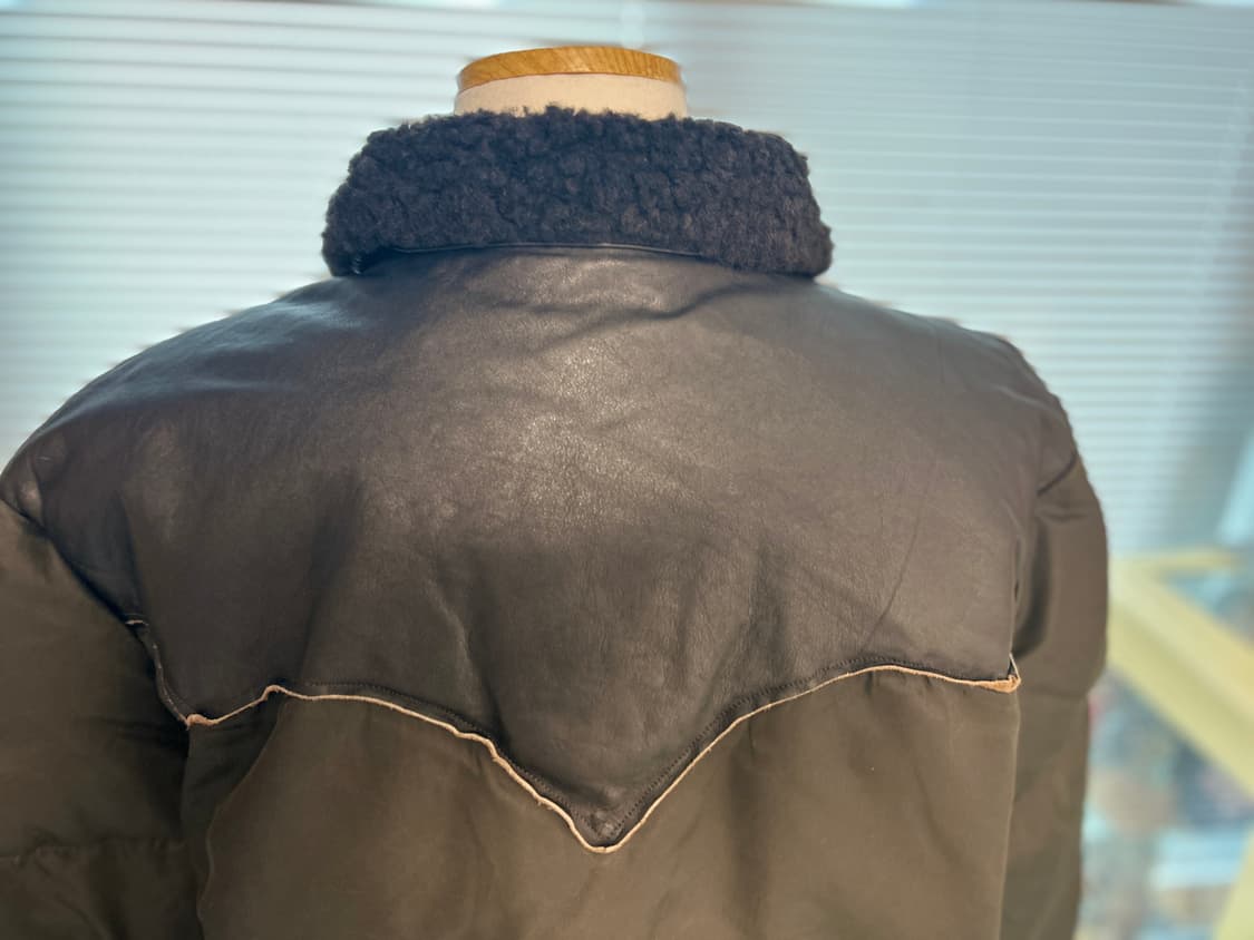 RRL 레더요크 올 블랙 웨스턴 자켓 XL 상품이미지6