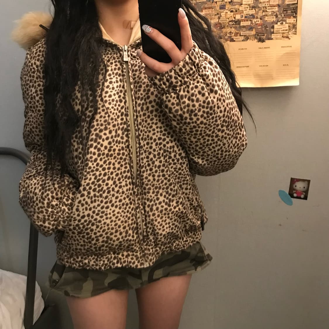 Moschino 모스키노 갸루 레오파드 퍼 패딩 상품이미지2