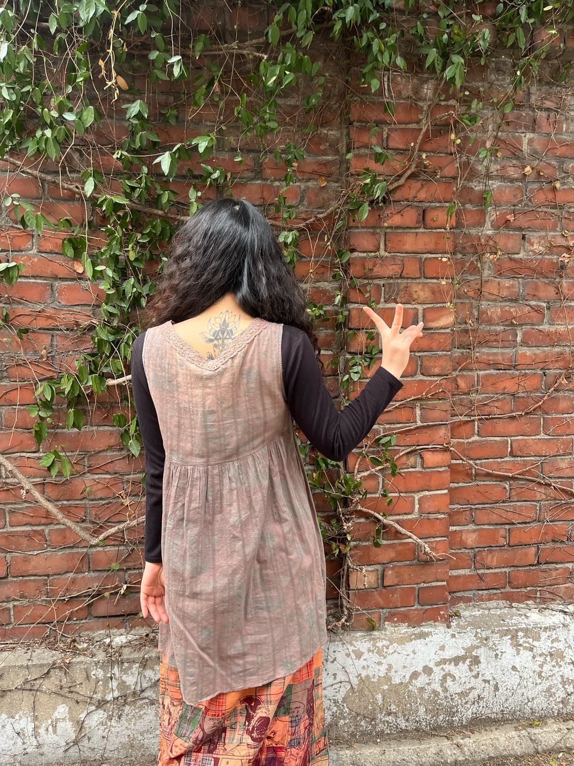 데일리 무드 브라운 미디 원피스 상품이미지4