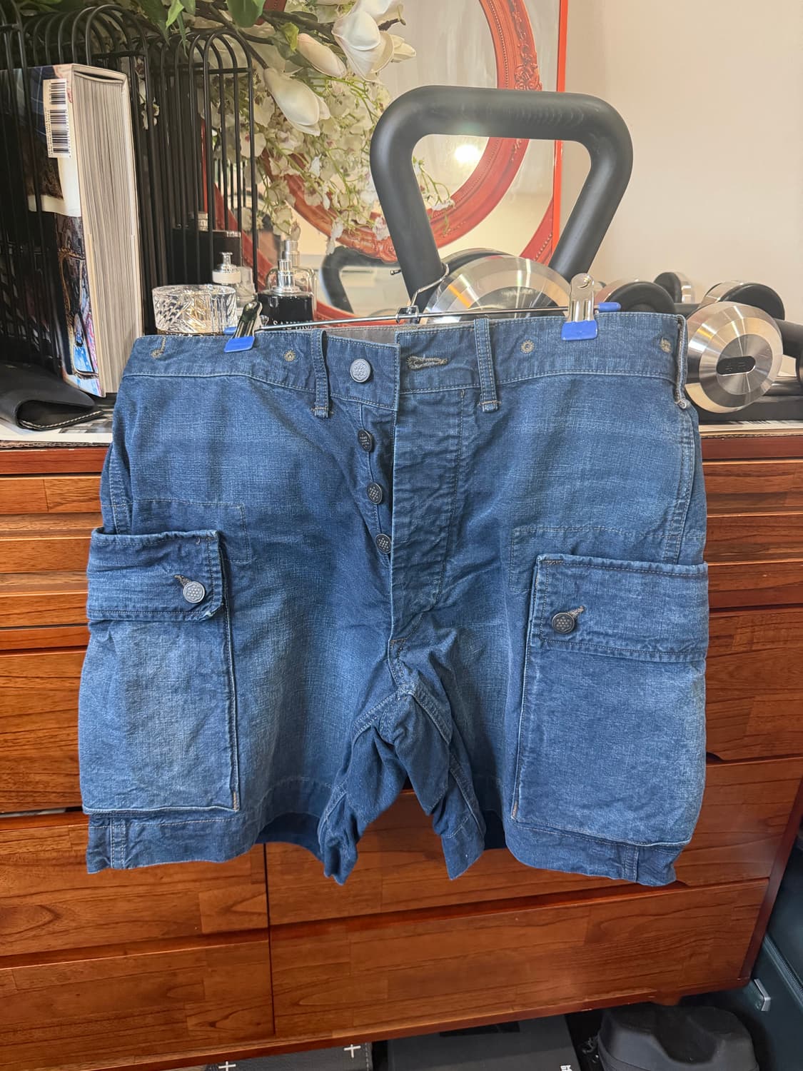 Rrl 더블알엘 밀리터리 유틸리티 데님 쇼츠 M 상품이미지1