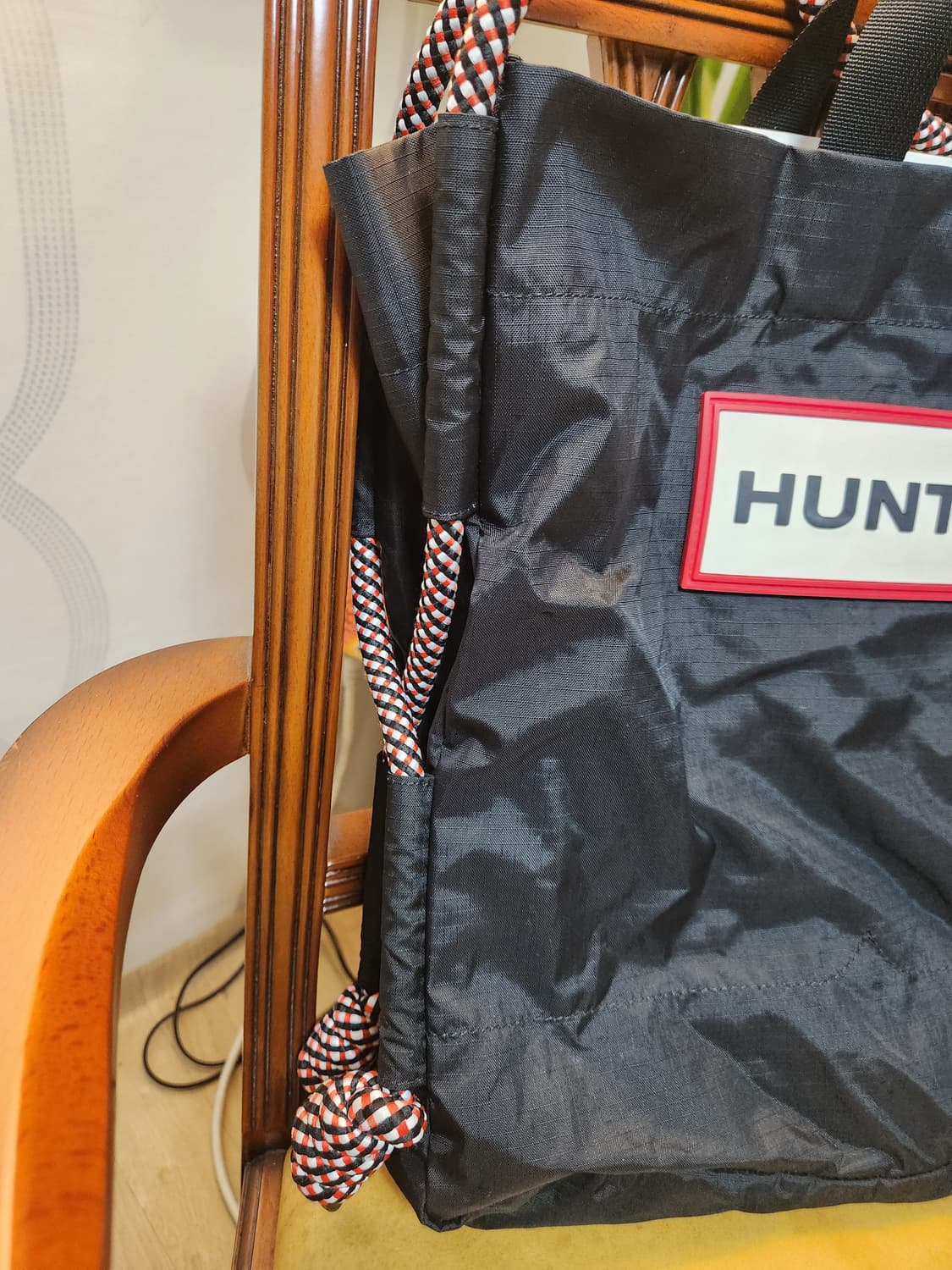 헌터 블랙 로프 숄더백 토트백 상품이미지2