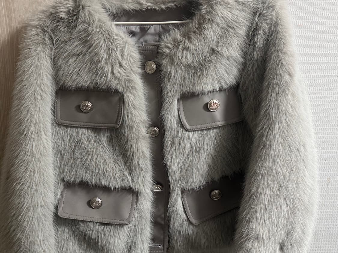 SY2C 쿼드 퍼 자켓_그레이 상품이미지2