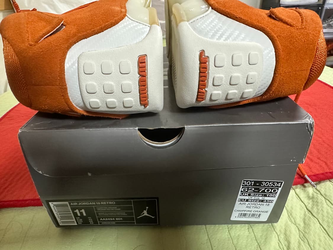 조던 18 캠프파이어 오렌지 290사이즈 상품이미지4