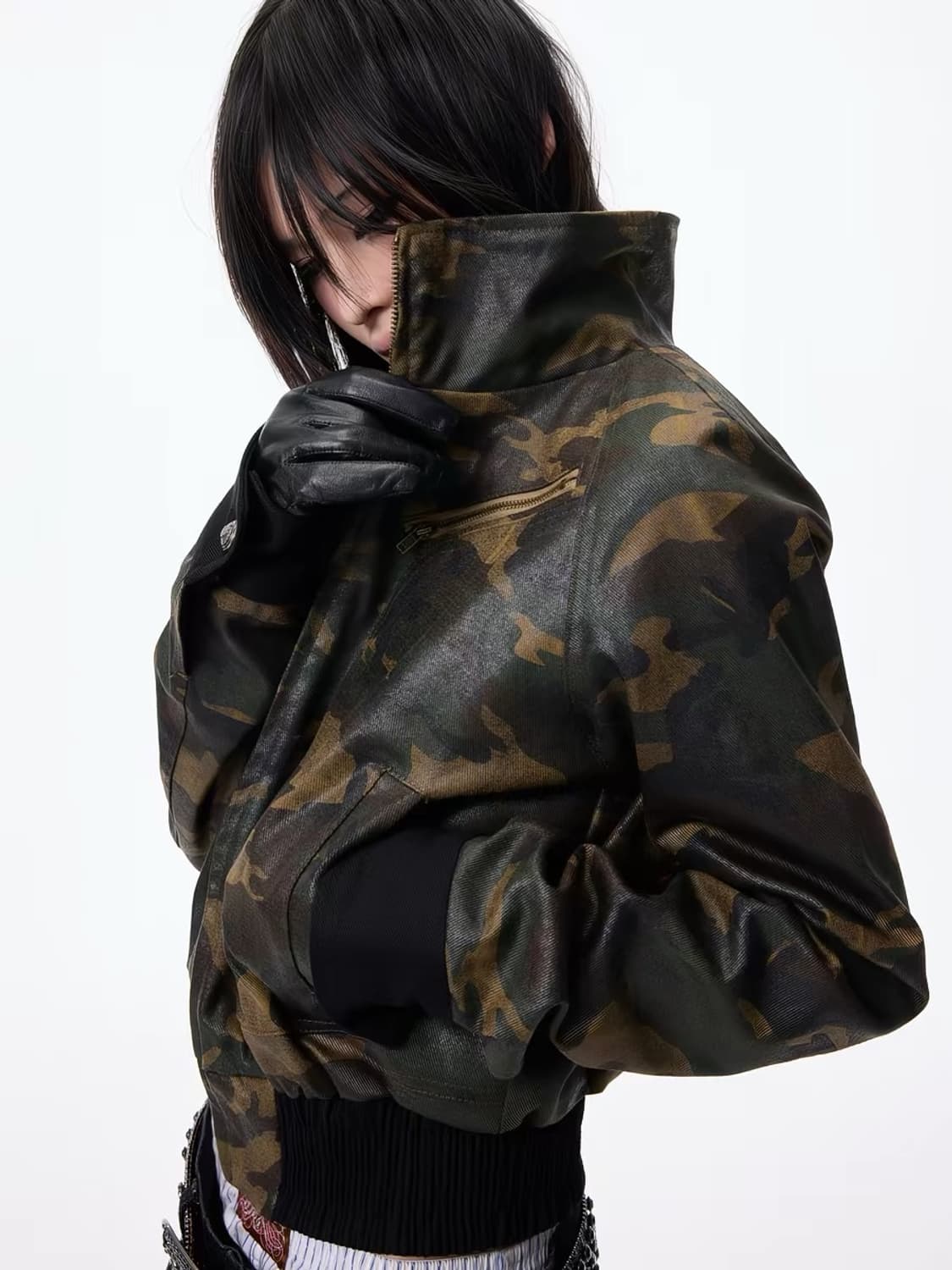 Lightinus Wax Camouflage crop jacket 상품이미지3