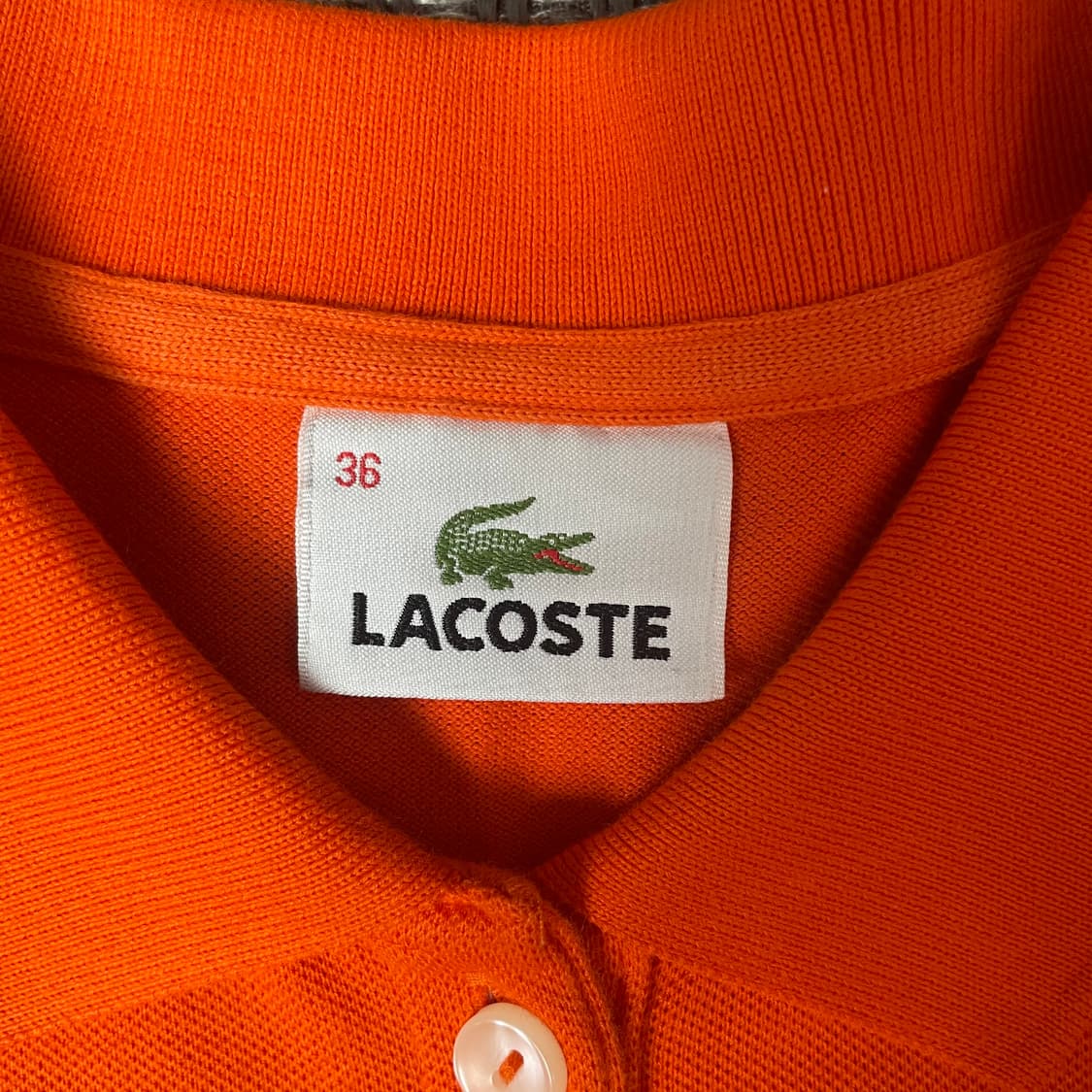 라코스테 미니로고 오렌지 슬림핏 PK 롱슬리브 36 상품이미지4