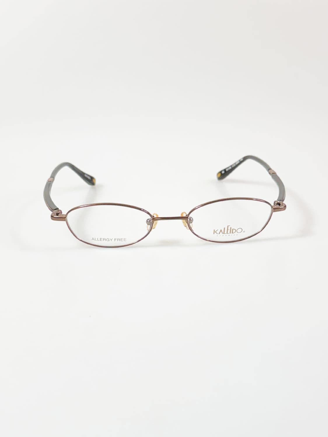 90s KALEIDO 브라운 슬림 오벌  메탈 빈티지 안경 상품이미지2