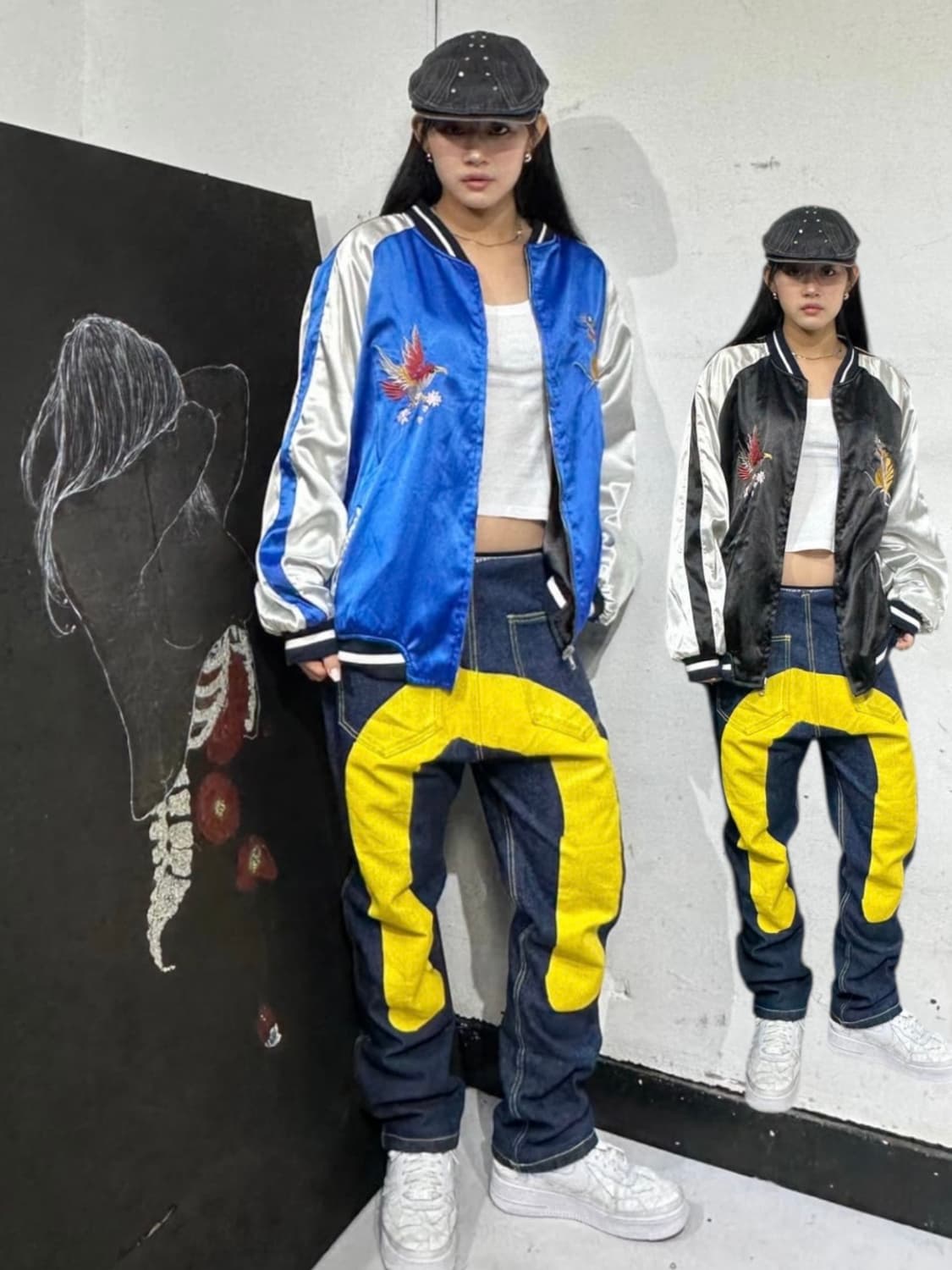 Jpn 일본빈티지 재패니즈 오리엔탈 리버시블 스카잔 자켓 XL 상품이미지1