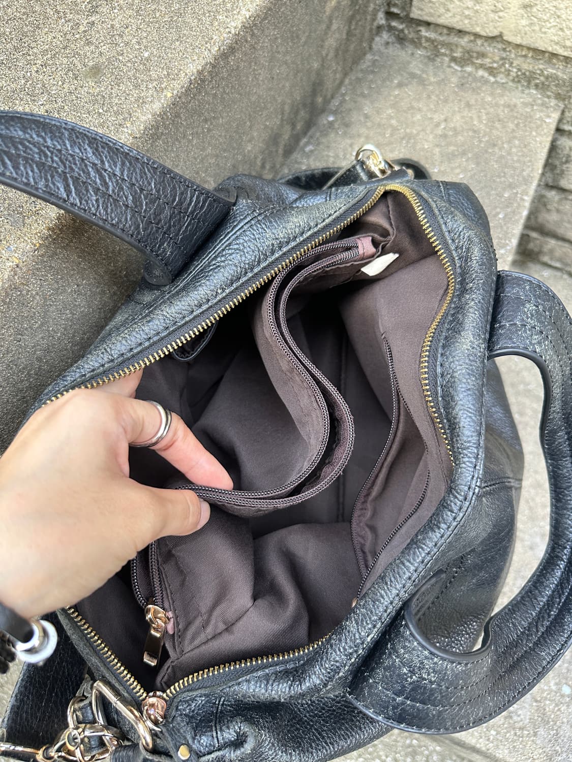 NONE vintage leather big bag 상품이미지7